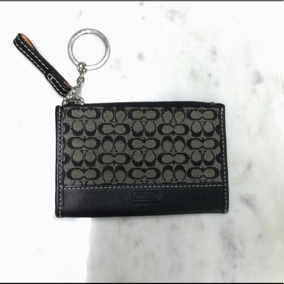 Vintage Coach Coin Card Case with Keyring - Picture 3 of 3